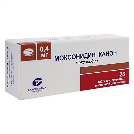 МОКСОНИДИН ТАБЛЕТКИ П.О. 0,4 мг N28