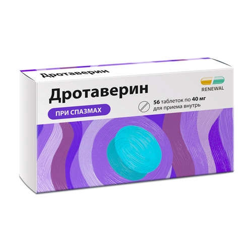 картинка Дротаверин таблетки 40 мг Renewal 56 шт. Обновление ПФК