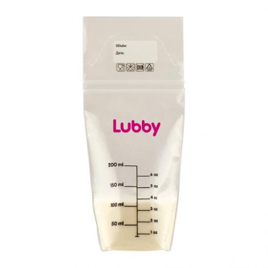 картинка Лабби (Lubby) Пакеты для хранения и заморозки грудного молока полиэтилен 15 шт.