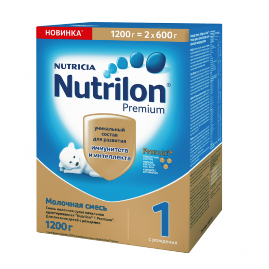 картинка Нутрилон Премиум 1 молочная смесь PronutriPlus 0-6 мес 1200 г Нутриция