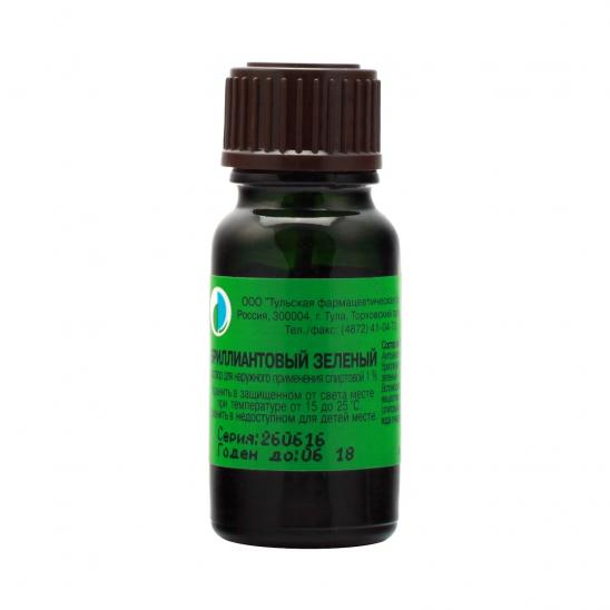 картинка Бриллиантовый зеленый раствор для наружного применения спиртовой, 1 %, фл. темн. стекл. 10 мл №1