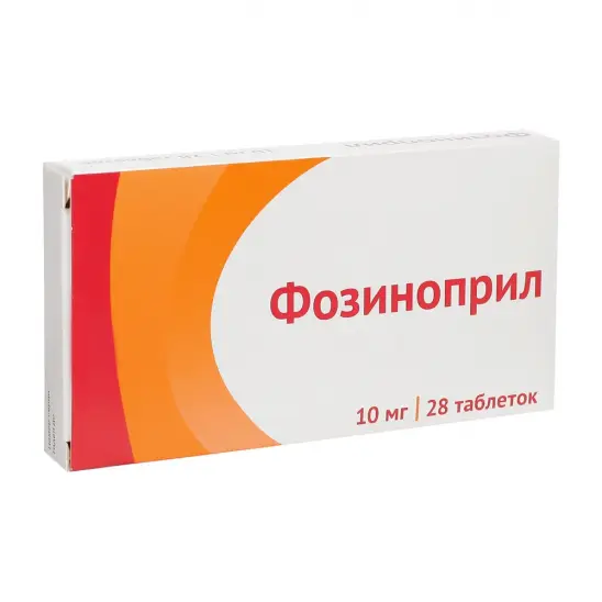 картинка Фозиноприл таблетки 5 мг №28, Атолл ООО, произведено Озон ООО