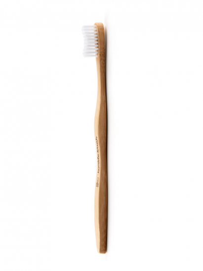 картинка Зубная щетка с изогнутой щетиной HUMBLE BRUSH из бамбука , белая щетина средней жесткости