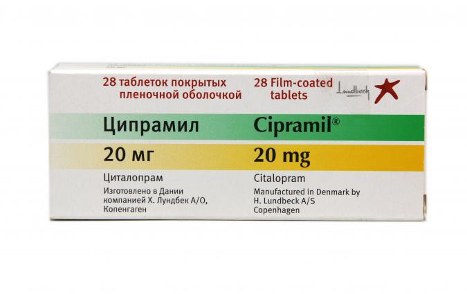 картинка Ципрамил таб. п.п.о., 20 мг, бл. №28