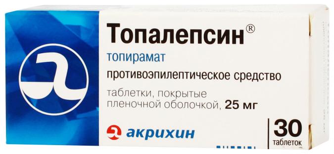 картинка Топалепсин® таблетки покрытые пленочной оболочкой, 25 мг, уп. контурн. яч. №30