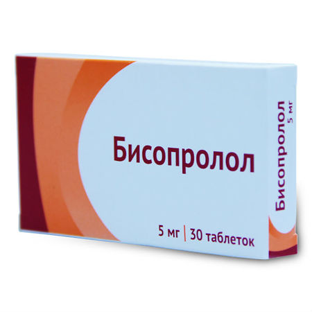 картинка Бисопролол Канон таблетки п.п.о., 5 мг, уп. яч. контур. №30