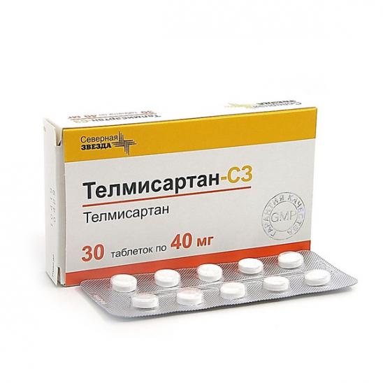 картинка Телмисартан-СЗ таблетки, 40 мг, уп. контурн. яч. №30