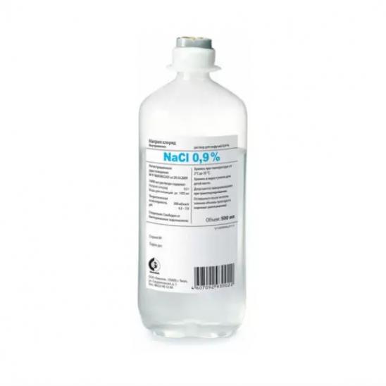 картинка Натрия хлорид-СОЛОфарм раствор для инфузий, 0.9%, фл. 500 мл №1