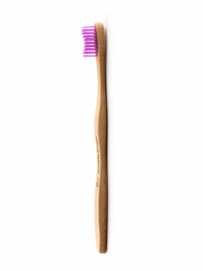 картинка Зубная щетка для взрослых HUMBLE BRUSH из бамбука, фиолетовая щетина средней жесткости