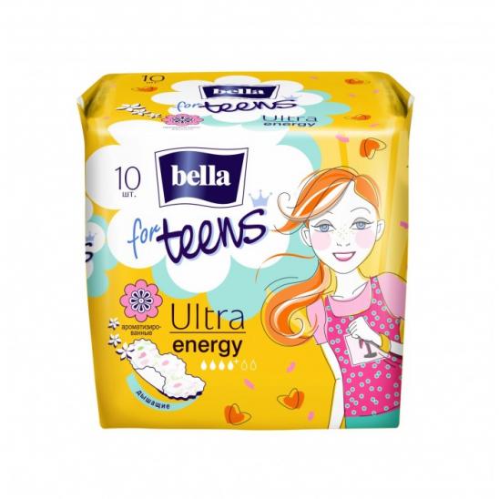 картинка Белла (Bella) Прокладки Ultra Energy for teens для подростков 10 шт. ТЗМО С.А.