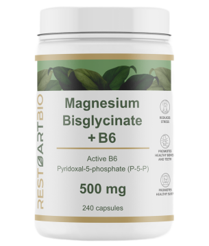 Restartbio, Магний (бисглицинат) + B6 (P-5-P), капсулы, 240 шт.