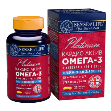 SENSE OF LIFE, Омега-3 Кардио Актив, капсулы, 30 шт.