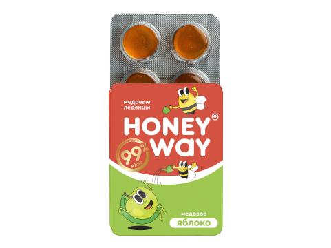 HONEY WAY, Леденцы Медовое яблоко, 3*18 г