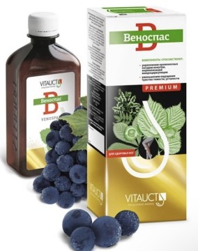Vitauct, Веноспас Premium (для здоровья и легкости ног), раствор, 250 мл