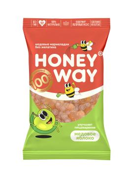 HONEY WAY, Мармеладки медовые со вкусом яблока, 3*75 г