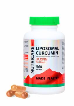 Простые решения, Комплекс для сердца Липосомальный куркумин с ликопином, капсулы (веган), 60 шт.
