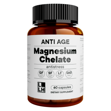 LLH, Магний (бисглицинат), вегетарианские капсулы, 60 шт.