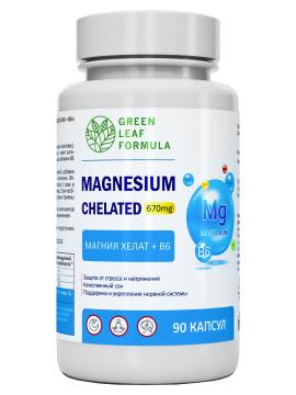 Green Leaf Formula, Магний хелат + витамин В6, капсулы, 90 шт.